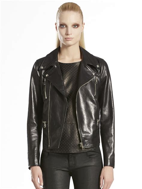 gucci womens biker jacket|Gucci leather moto jacket.